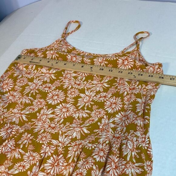 Wild Fable Yellow and Orange Floral Rayon Spaghetti Strap Sundress Size Small, R - Picture 7 of 13